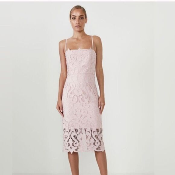 Bardot Dresses & Skirts - Lina Lace Sheath Dress in Blush Size 6/Small NEW